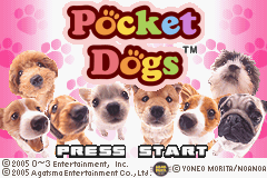 Pocket Dogs title screen for GameBoy Advance